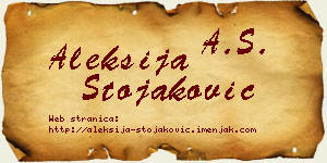 Aleksija Stojaković vizit kartica